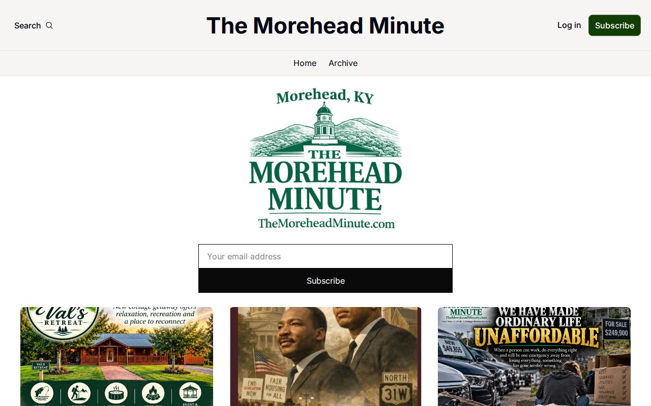The Morehead Minute local news home page